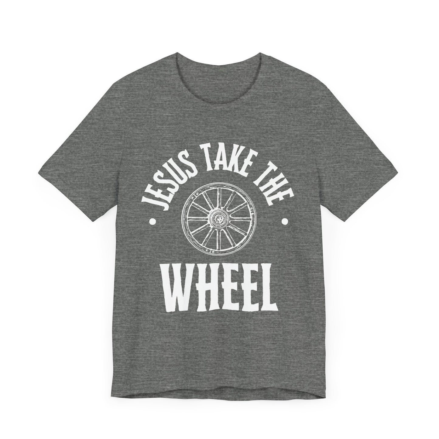 Jesus Take The Wheel Unisex Jersey Short Sleeve Tee