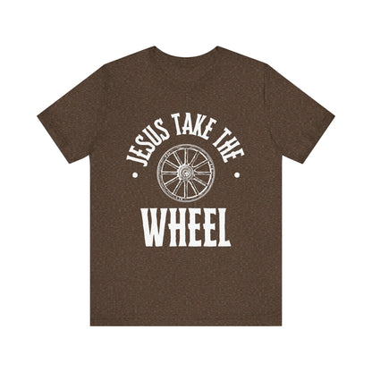 Jesus Take The Wheel Unisex Jersey Short Sleeve Tee