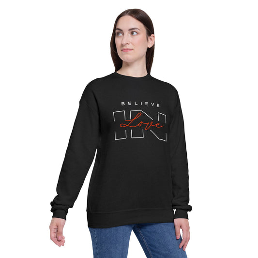 Believe In Love Unisex Drop Shoulder Sweatshirt